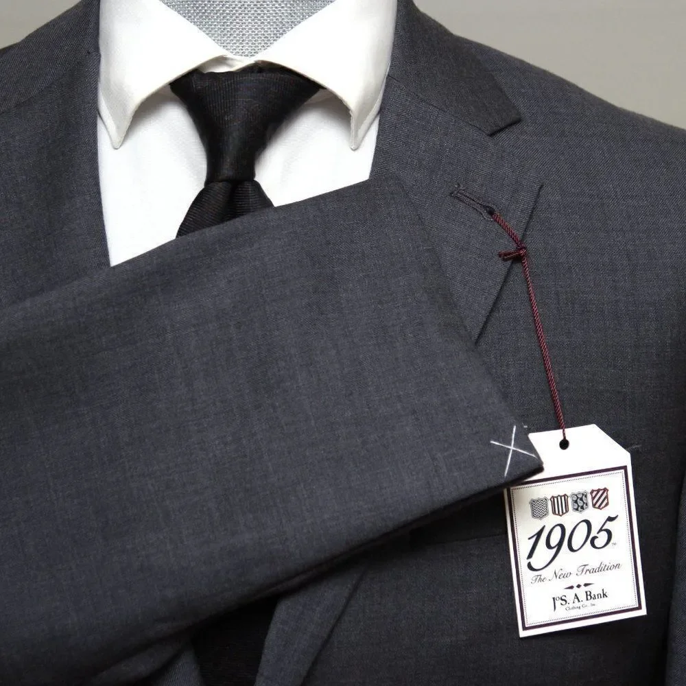 Jos A Bank 1905 Men's Jacket Blazer Sportcoat Dark Grey Size‎ 40S D060369